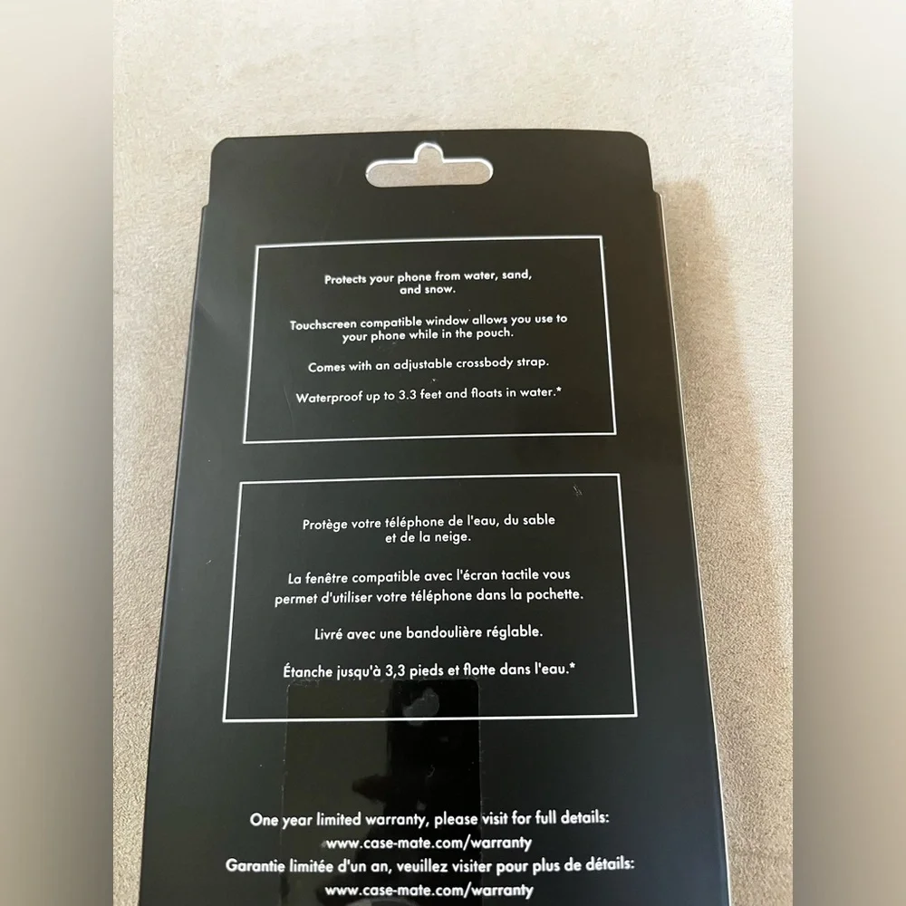Kate Spade waterproof phone pouch, black and white polkadot new inbox